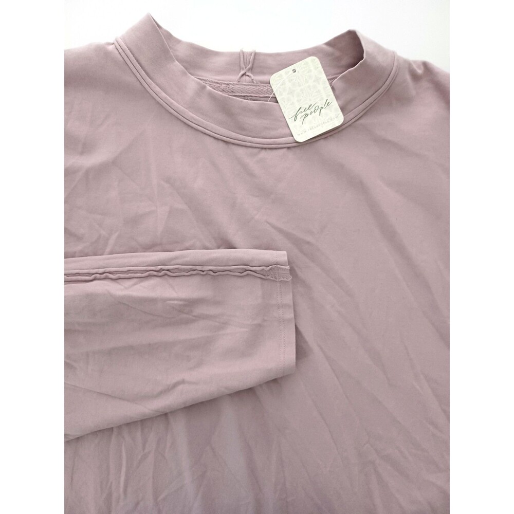 We The Free Oversized Tee‎ Large 100% Cotton Pink Long Sleeves Casual Lounge